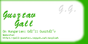 gusztav gall business card